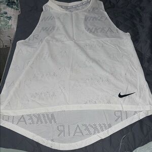 Nike Women's White Mesh Tank Top